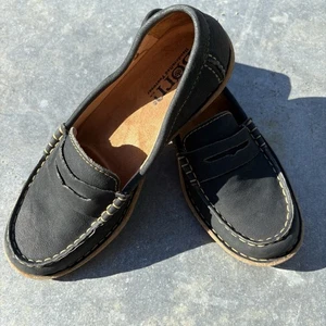 Mocasín para mujer Born Nerina Penny sin cordones de cuero 8 zapatos cómodos azules preppy - Imagen 1 de 9