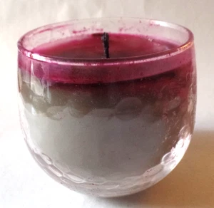 Vela de cera multicolor en tarro de vidrio redondo translúcido (n) - Imagen 1 de 5