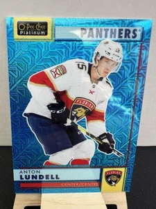 2022-23 O-Pee-Chee Platinum Retro Blue Traxx /199 Anton Lundell #R-7 Panthers - Picture 1 of 2