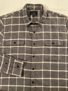 Camisa de franela Lucky Brand, para hombre talla XL, cuadros grises, "elástica de sábado", A1GY4 - Imagen 1 de 9