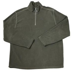 St. John's Bay 1/4 Zip Fleece Pullover Long Sleeve Black Men's L - Picture 1 of 20