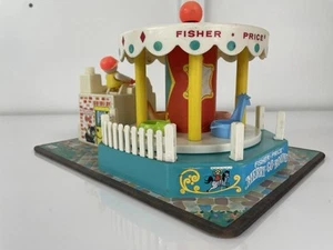 Vintage Fisher Price 1964 Little People Merry Go Round Nonworking USA - Picture 1 of 21
