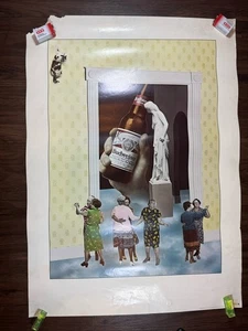 Vintage Budweiser Poster - Old Ladies Dancing - 28x20 cm - Bild 1 von 21