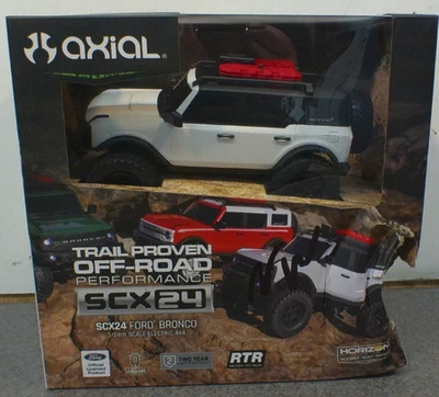(DAÑO EN LA CAJA) Axial SCX24 Ford Bronco V2 1/24 RTR Rock Crawler Blanco AXI00006V2T4 Foto 1 de 2