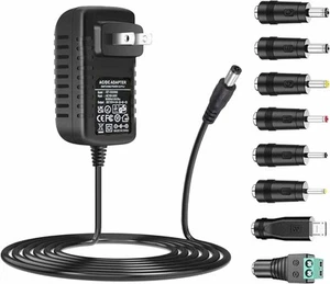 GuanTing Universal AC Adapter 12V 2A Power Supply Charger 24W DC12V, - Afbeelding 1 van 10