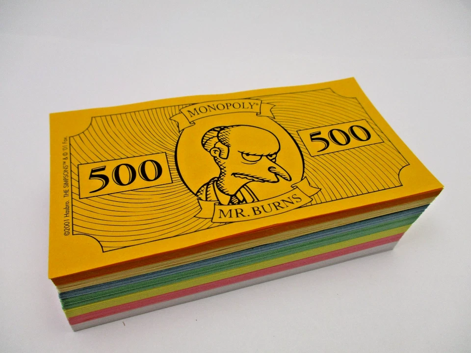 Monopoly 2001 THE SIMPSONS Replacement Parts / Pieces MONEY Bills Currency - Image 1 of 4