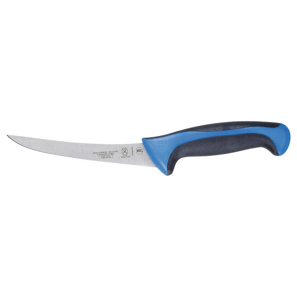 Cuchillo deshuesador MERCER CUTLERY M23820BL, hoja de 6 pulgadas, mango azul 13V459 Foto 1 de 1