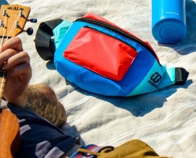 Bolso Accesorio LOOPTWORKS Naranja Azul Turquesa Edición Limitada Riñonera Bolsa Foto 1 de 4