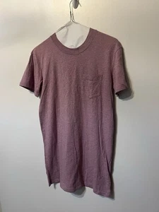 Madewell Womens Purple Cotton Crew Neck Short Sleeve T-Shirt Dress Sz Small - Picture 1 of 4