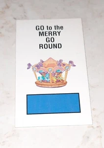 1999 Monopoly Junior Board Game Replacement Piece Chance Card Merry Go Round - Picture 1 of 3