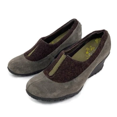 Zapatos Merrell Para Mujer 7 Gris Tulipán Lana Cómodos Tacones de Cuña Gamuza Cuero J46124 Foto 1 de 4