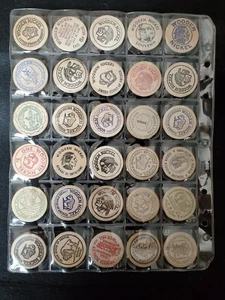 30 Mixed Different Wooden Nickels As Shown lot pwn7 - Picture 1 of 2