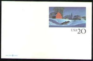 US. UX241. 20c. Winter Scence. MNH. 1996 - Picture 1 of 1