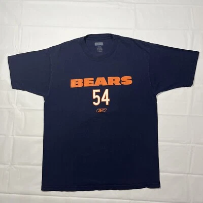 Camiseta de futebol vintage Chicago Bears NFL Brian Urlacher Reebok tamanho médio - Imagem 1 de 4
