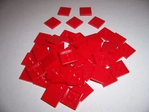 LEGO - PIASTRELLE LISCE - ROSSO (50 pezzi) - NUOVO DI ZECCA! - Foto 1 di 1