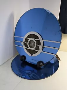 VINTAGE 1936 OLD WALTER TEAGUE SPARTON " BLUE BIRD " BLUE MIRROR ART DECO RADIO - Picture 1 of 14