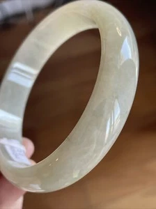 Original Grade A unbehandelter burmesischer Jade Armreif 62 mm zertifiziert - Bild 1 von 11