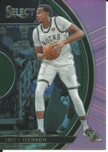 10/10 John Henson 2017-2018 Select Pink Prizm Milwaukee Bucks UNC Tar Heels - Picture 1 of 2
