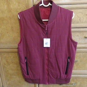 Men's Bugatchi Uomo reversible merlot color vest size S brand new NWT $310 - Picture 1 of 9