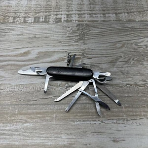 Vintage Officier Suisse Rostfrei Victorinox Swiss Army Knife, Black See Photos - Picture 1 of 22