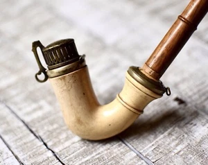 Antique  Austria-Hungary Smoking Pipe With  Lid Collectable Meerschaum Pipe - Picture 1 of 10
