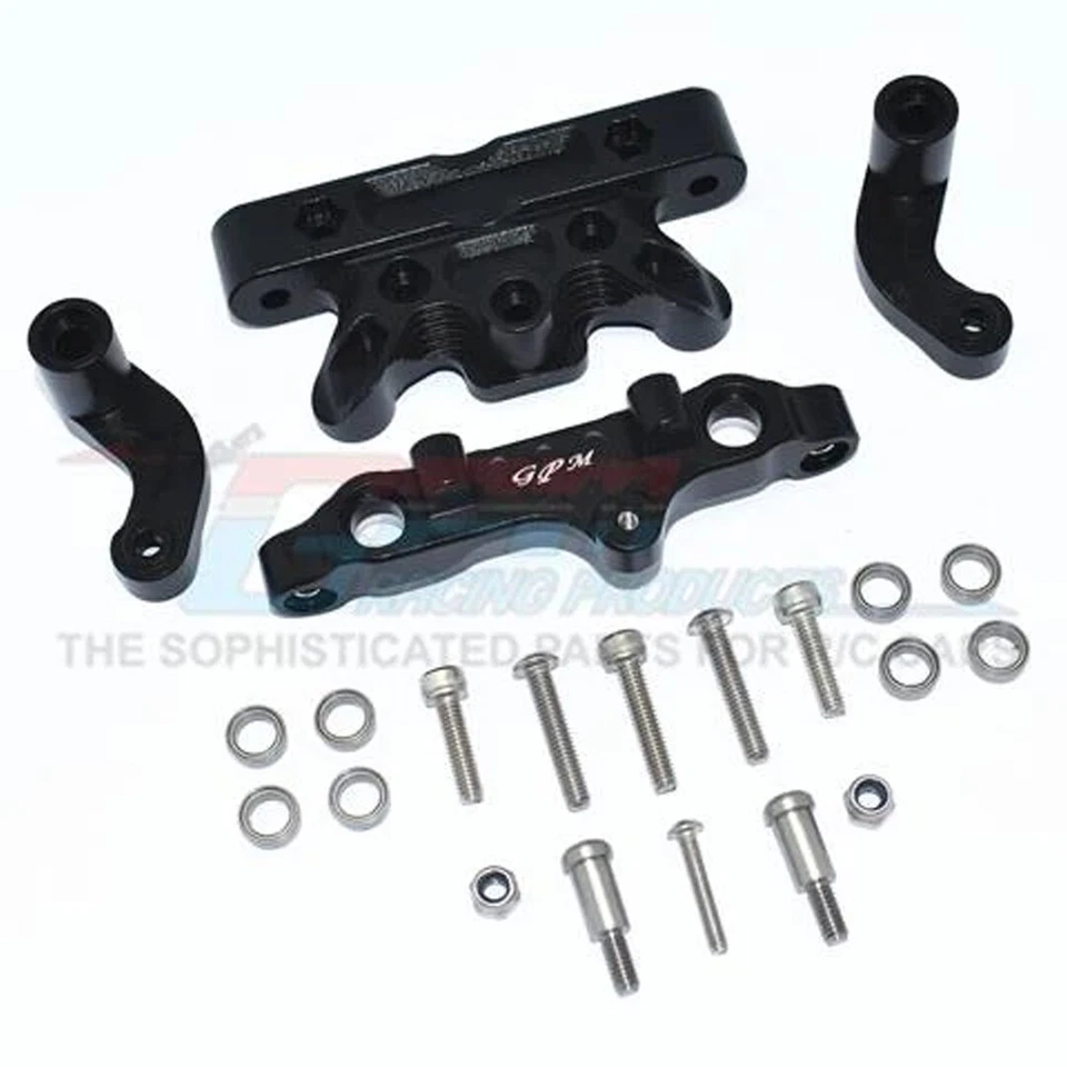 GPM Racing Aluminum Steering Assembly Black 1/5 Kraton 8s BLX Monster Truck