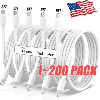 Wholesale 20W USB-C to iPhone Cable Fast Charger For iPhone14 13 12/Pro Max Cord - Image 1 of 4