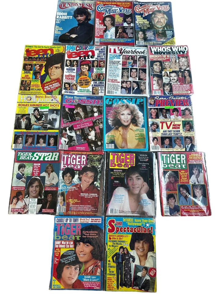 Vintage 70s Teen Magazines Rona Barrett Tiger Beat Hollywood Gossip Pop Culture  Foto 1 de 4