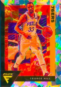 George Hill 2020-21 Flux Basketball Fanatics Silver Cracked Ice Prizm Card #136 - Picture 1 of 2