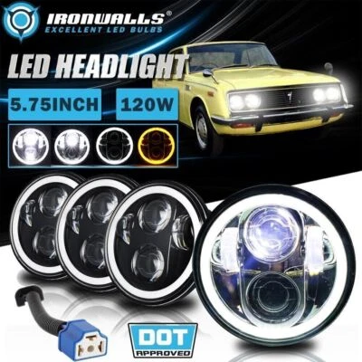 Faros LED redondos de 5,75" para Toyota Corona 1970-1978 lámpara de haz DRL alta baja Foto 1 de 4