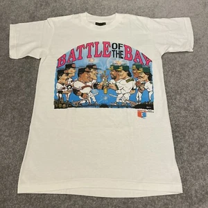 Vintage Battle Of The Bay T Shirt Mens Medium San Francisco Giants Oakland A’s - Picture 1 of 11