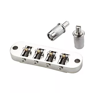 4 String Tune-O-Matic Roller Saddle Guitar Bridge Accessories For Bass Guitars - Picture 1 of 12
