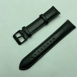 20 mm Police Genuine Leather Watch Band Black Strap - Picture 1 of 6