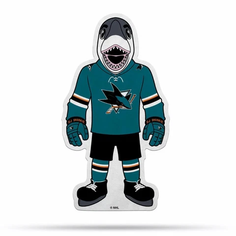 San Jose Sharks 18"x18" Mascot Felt Pennant [NEW] NHL Sign Banner Wall Cave Cover
