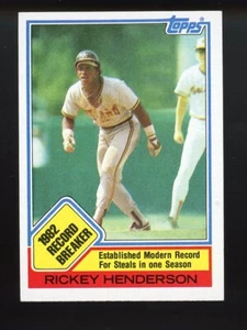 1983 Topps #2 Rickey Henderson quasi nuovo o migliore - Foto 1 di 2