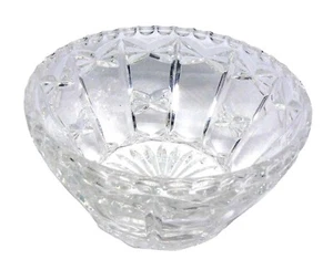 Vintage Heavy Clear Glass Decorative Bowl Butterfly Bow Accts Sunburst on Bottom - Picture 1 of 2