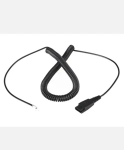 QD002 TELEPHONE HEADSET QUICK CONNECT TO RJ9 ADAPTER HANDSET CABLE - Picture 1 of 3