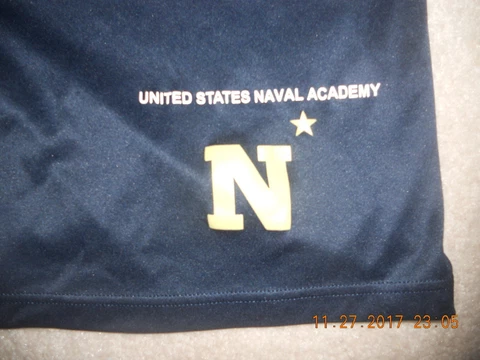 Navy Midshipmen Gym Shorts Naval Academy Badger Medium Classic Go Navy Sweet EUC Cover