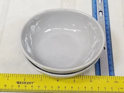 2 Crate & Barrel Welcome gray Fruit / Dessert bowls - Image 1 of 3