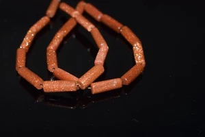 Cuentas sueltas de piedras preciosas de piedra solar brillante genuina A++ de 6,5" para joyería - Imagen 1 de 6