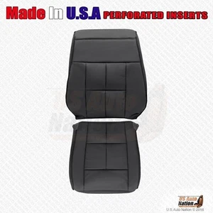 2011 2012 Lincoln Navigator Front Driver Bottom & Top Leather Seat Cover Black - Picture 1 of 4