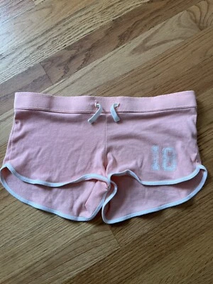 Vintage Abercrombie & Fitch Kids Girls Size M Sweat Athletic Shortie Pink Short - Image 1 of 4
