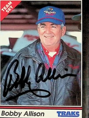 Bobby Allison autographed trading card  NASCAR 1992 Traks #175 - Image 1 of 2