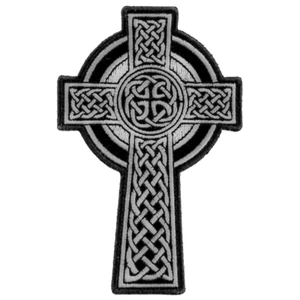 Keltenkreuz Irisches Kreuz bestickt Aufnäher Patch 3" x 4,1/2" - Bild 1 von 3