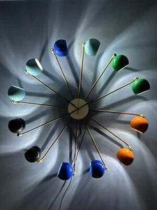 Vitra Ball Wall Clock Chandelier with LED Lights Rare Mid Century Modern George - Picture 1 of 12