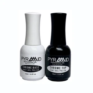 Pyramid Professional Gel Chrome Top & Base Coat Gel Polish 15 mL - 05 fl.oz NEW - Picture 1 of 1