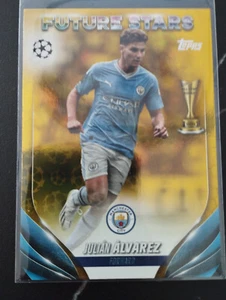 Julian Alvarez Gold Starball Future Stars Topps UEFA Club Competitions 2023-24 - Imagen 1 de 2