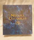 Notable Quotables By Gamemakers 3-6 Players Or Teams Adult 1990 Quotes Game
