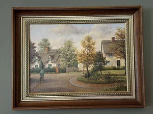 Vintage - S G Anderson - Original Oil - Crowtree St, Gt Gramsden Cambridgeshire - Picture 1 of 10
