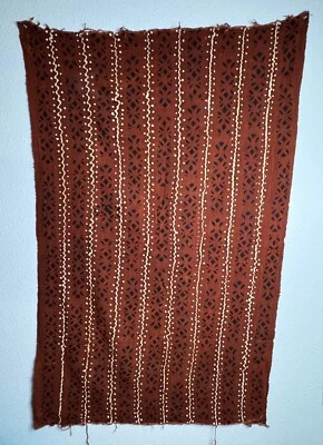 African Bogolanfini Mud Cloth Fabric Handmade  Mali Vintage 1990s Foto 1 de 3
